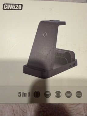 Brand New 5-in-1 Black Charging Stand for Apple Devices